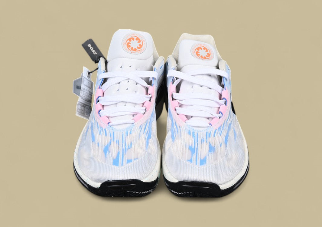 Nike Air Zoom G.T. Cut 2 EP White with Blue, Black, and Pink Accents