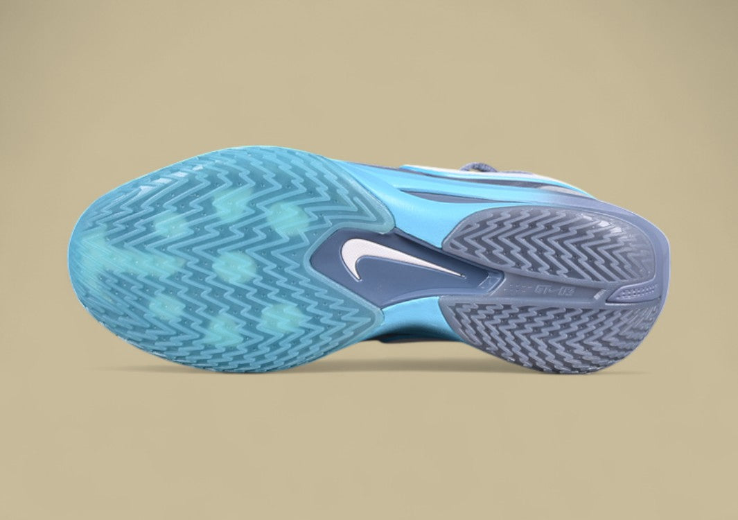 Nike Air Zoom G.T. Cut 3 EP Ashen Slate & Football Grey with Baltic Blue and Metallic Gold Accents