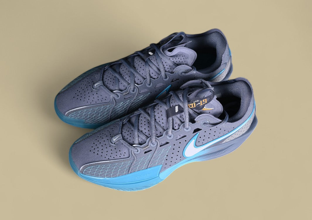 Nike Air Zoom G.T. Cut 3 EP Ashen Slate & Football Grey with Baltic Blue and Metallic Gold