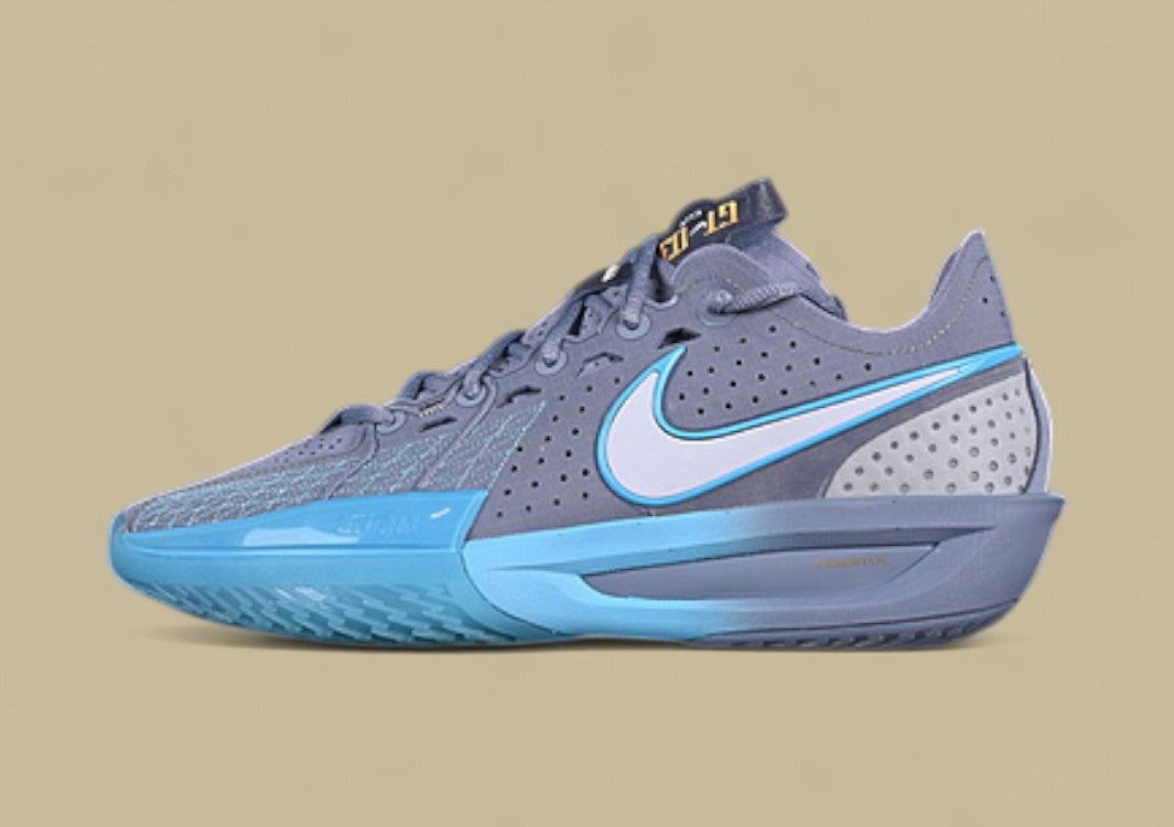 Nike Air Zoom G.T. Cut 3 EP Ashen Slate & Football Grey with Baltic Blue and Metallic Gold