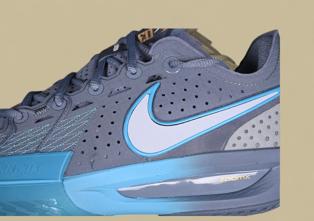 Nike Air Zoom G.T. Cut 3 EP Ashen Slate & Football Grey with Baltic Blue and Metallic Gold