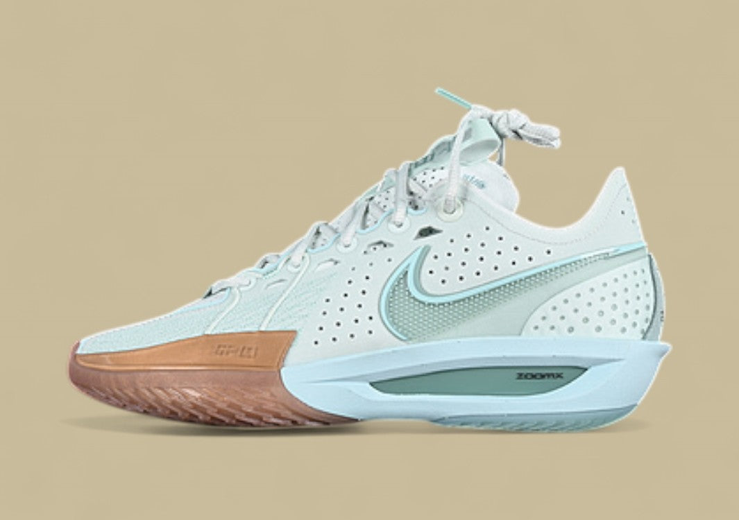Nike Air Zoom G.T. Cut 3 EP Barely Green & Sail with Safety Orange and Jade Ice Accents