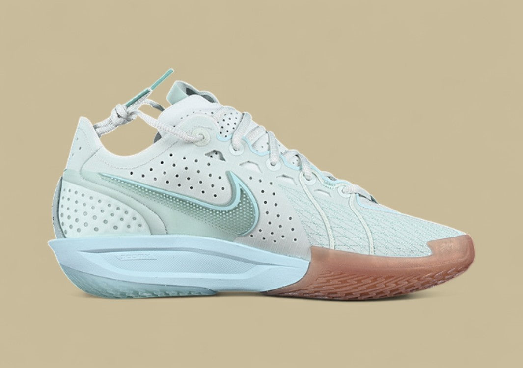 Nike Air Zoom G.T. Cut 3 EP Barely Green & Sail with Safety Orange and Jade Ice Accents