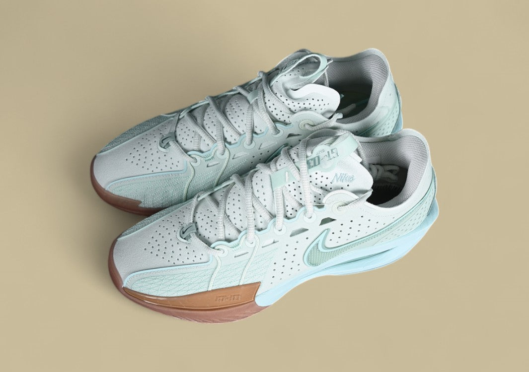 Nike Air Zoom G.T. Cut 3 EP Barely Green & Sail with Safety Orange and Jade Ice Accents