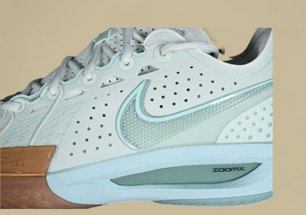 Nike Air Zoom G.T. Cut 3 EP Barely Green & Sail with Safety Orange and Jade Ice Accents