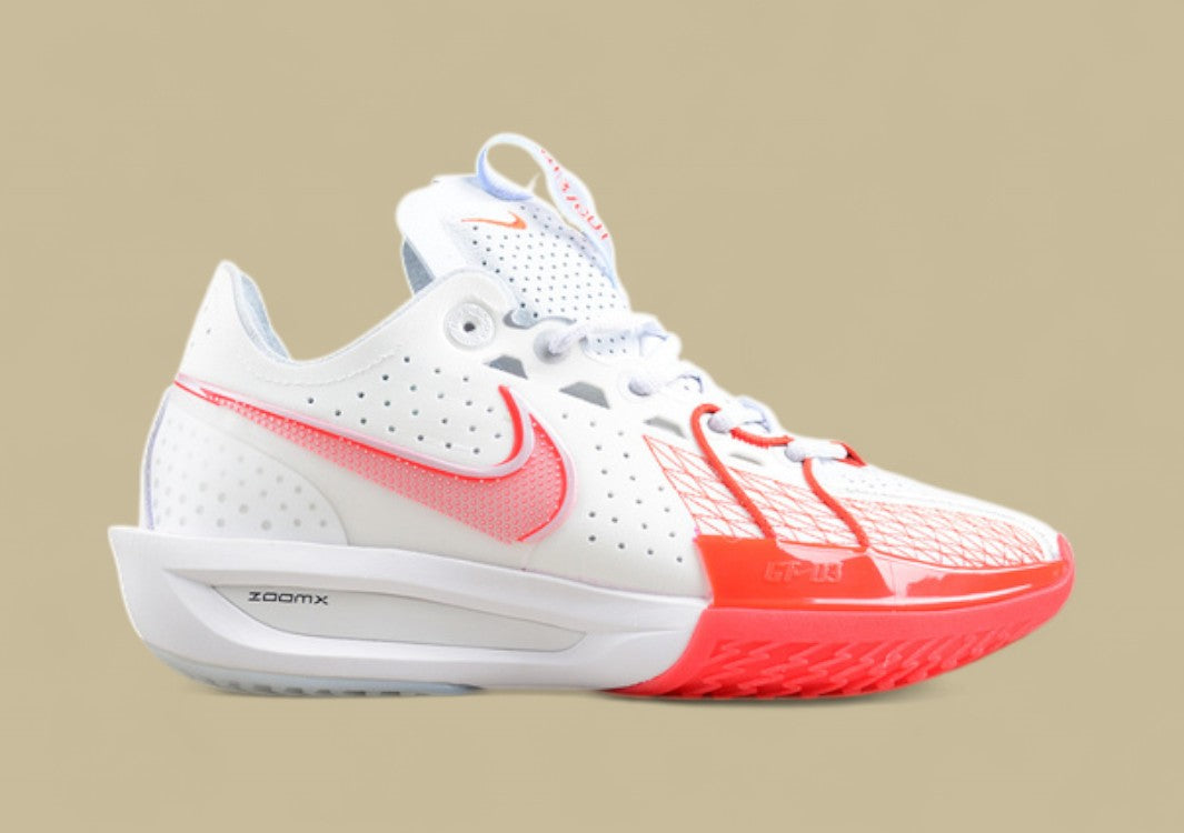 Nike Air Zoom G.T. Cut 3 EP Crisp White with Bold Red Accents