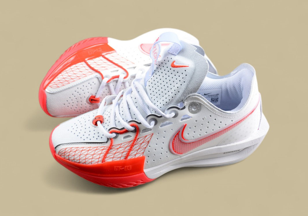 Nike Air Zoom G.T. Cut 3 EP Crisp White with Bold Red Accents