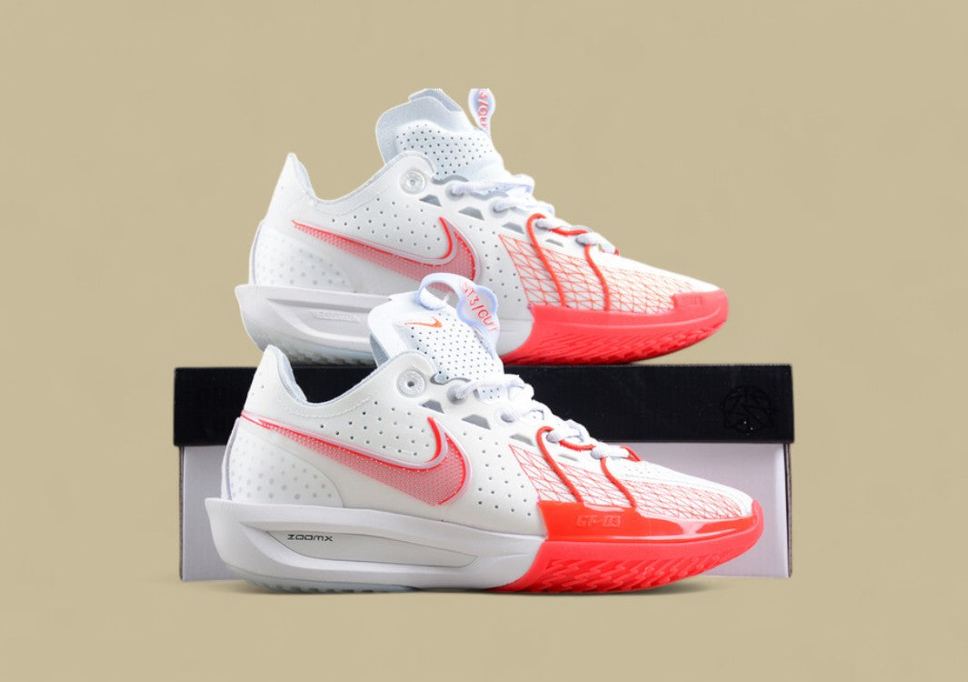 Nike Air Zoom G.T. Cut 3 EP Crisp White with Bold Red Accents