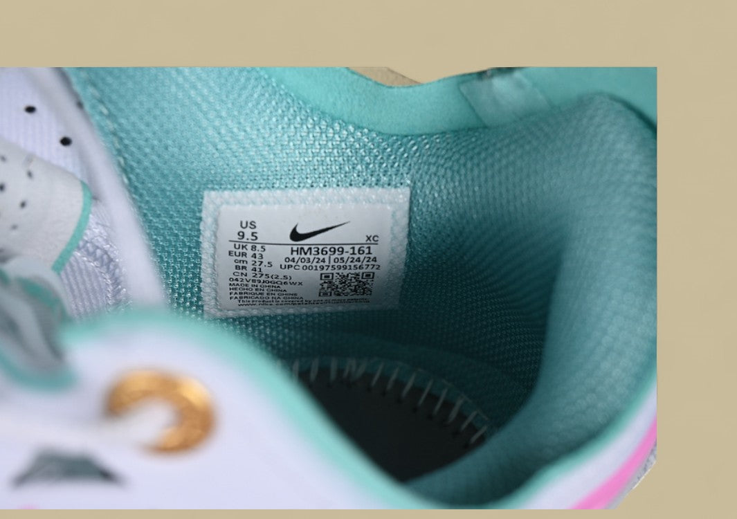 Nike Air Zoom G.T. Cut 3 EP Crisp White with Vibrant Green and Pink Pops