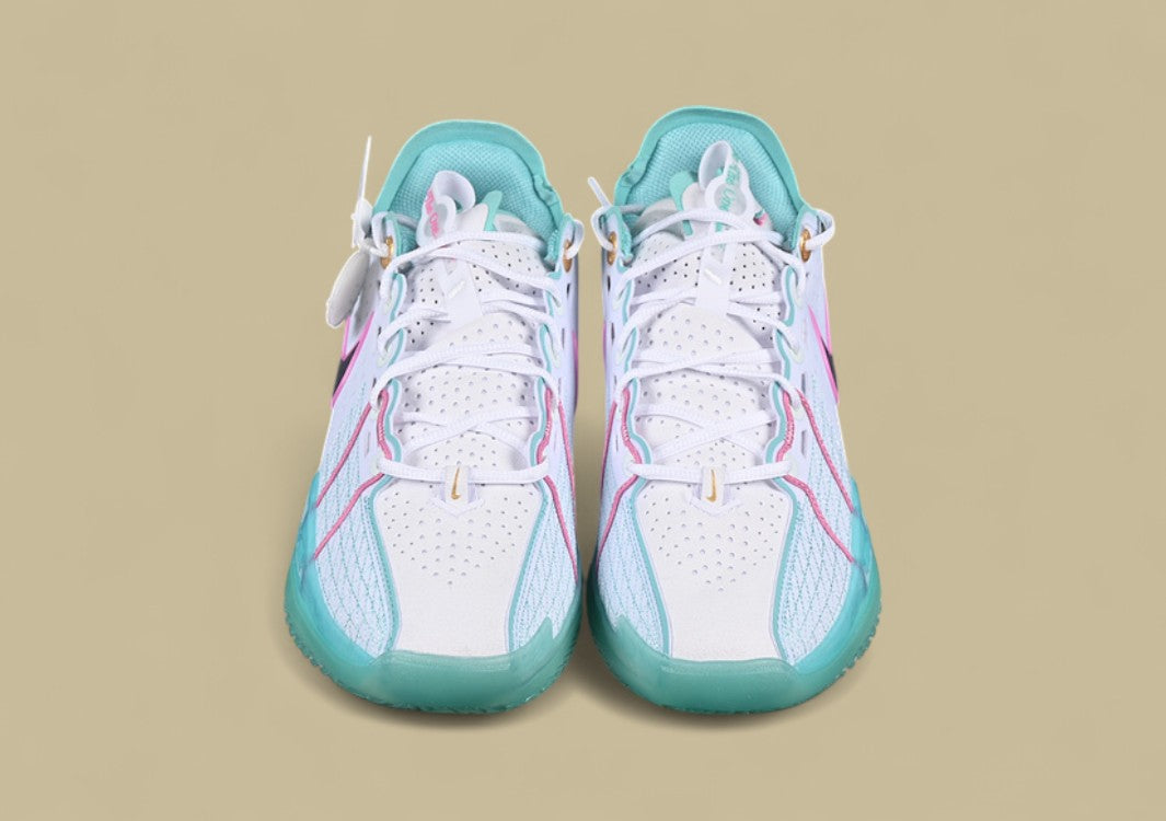 Nike Air Zoom G.T. Cut 3 EP Crisp White with Vibrant Green and Pink Pops