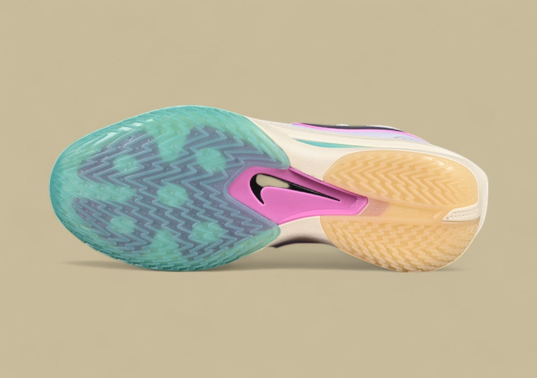 Nike Air Zoom G.T. Cut 3 EP Crisp White with Vibrant Green and Pink Pops