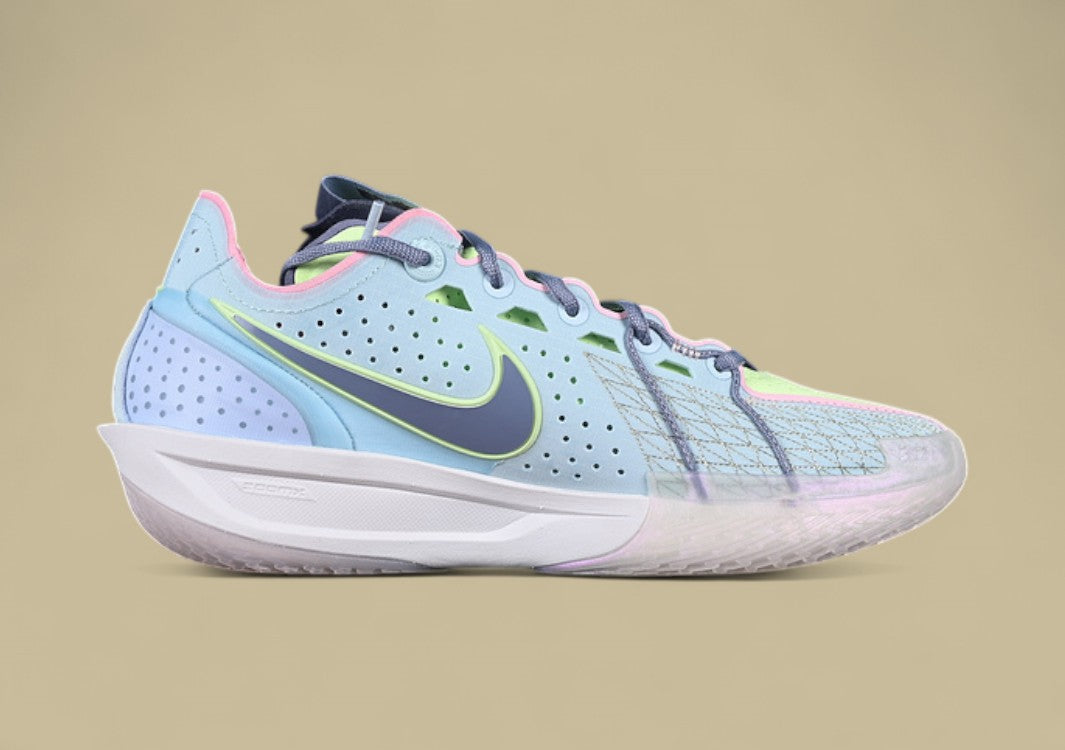 Nike Air Zoom G.T. Cut 3 EP Glacier Blue with Bright Mandarin, Ashen Slate, and Light Armory Blue Highlights