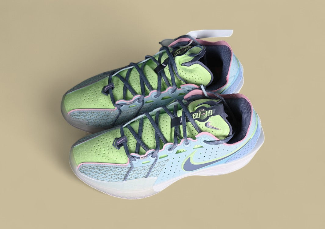 Nike Air Zoom G.T. Cut 3 EP Glacier Blue with Bright Mandarin, Ashen Slate, and Light Armory Blue Highlights