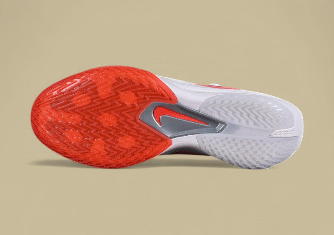 Nike Air Zoom G.T. Cut 3 EP Summit White with Picante Red, Grey, and Metallic Silver Accents