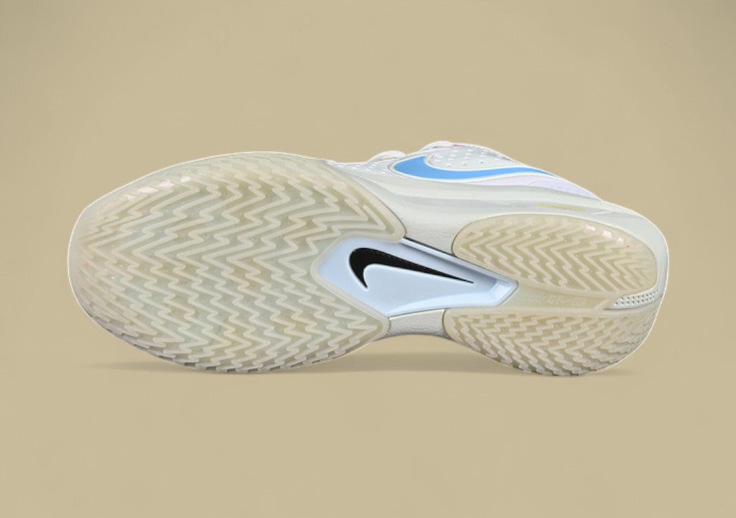 Nike Air Zoom G.T. Cut 3 EP White Base with Electric Blue and Soft Pink Accents