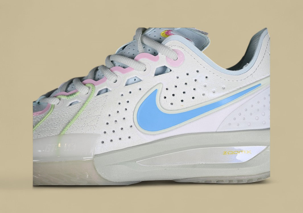 Nike Air Zoom G.T. Cut 3 EP White Base with Electric Blue and Soft Pink Accents