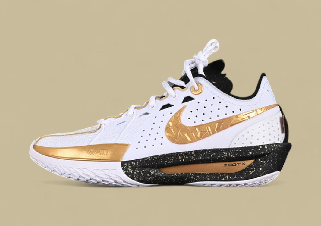 Nike Air Zoom G.T. Cut 3 EP White & Black with Metallic Gold Detailing