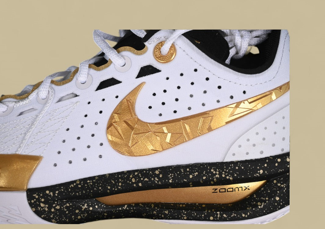 Nike Air Zoom G.T. Cut 3 EP White & Black with Metallic Gold Detailing