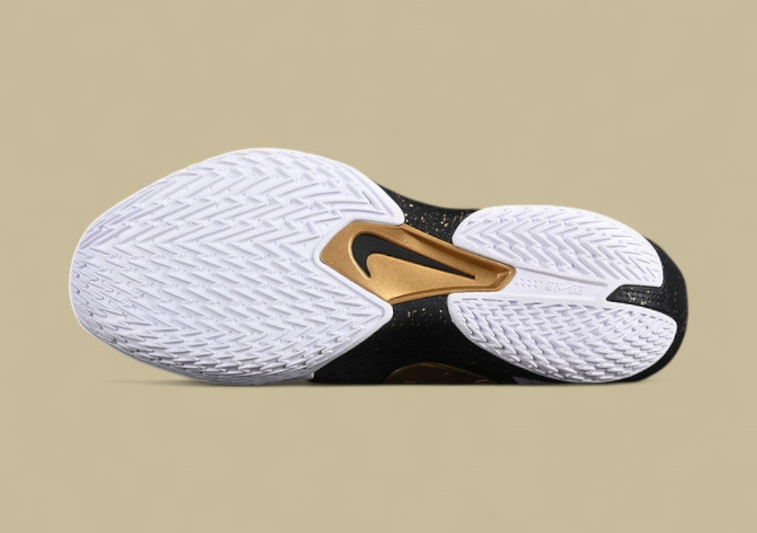 Nike Air Zoom G.T. Cut 3 EP White & Black with Striking Metallic Gold Highlights