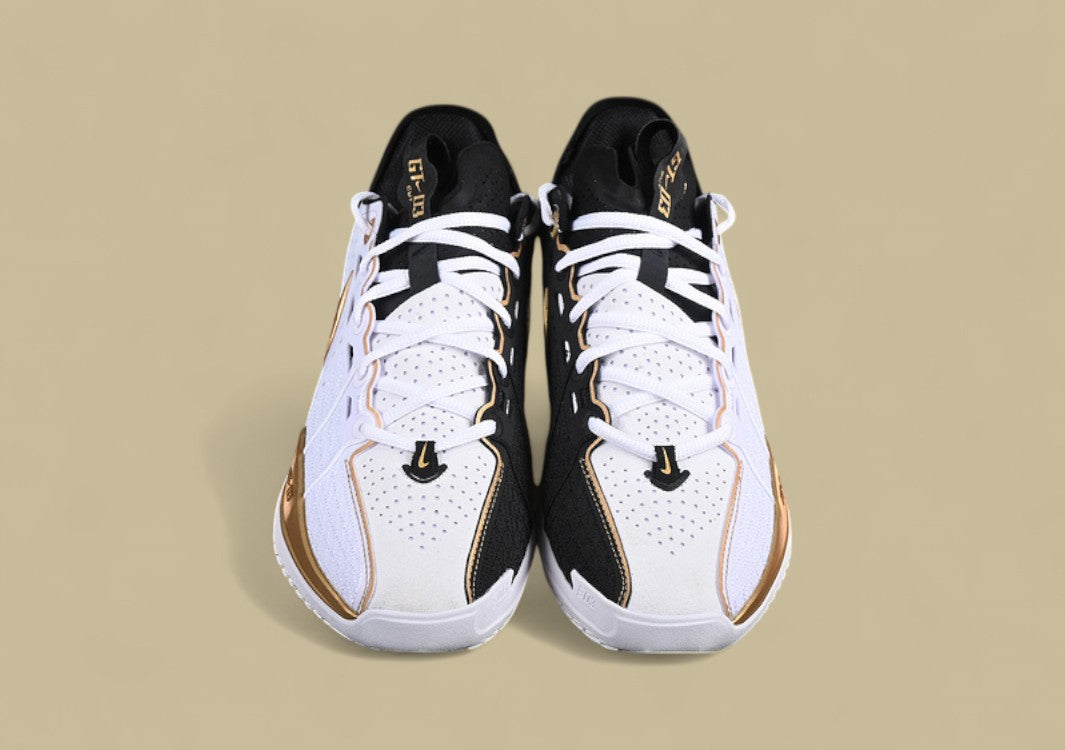 Nike Air Zoom G.T. Cut 3 EP White & Black with Striking Metallic Gold Highlights