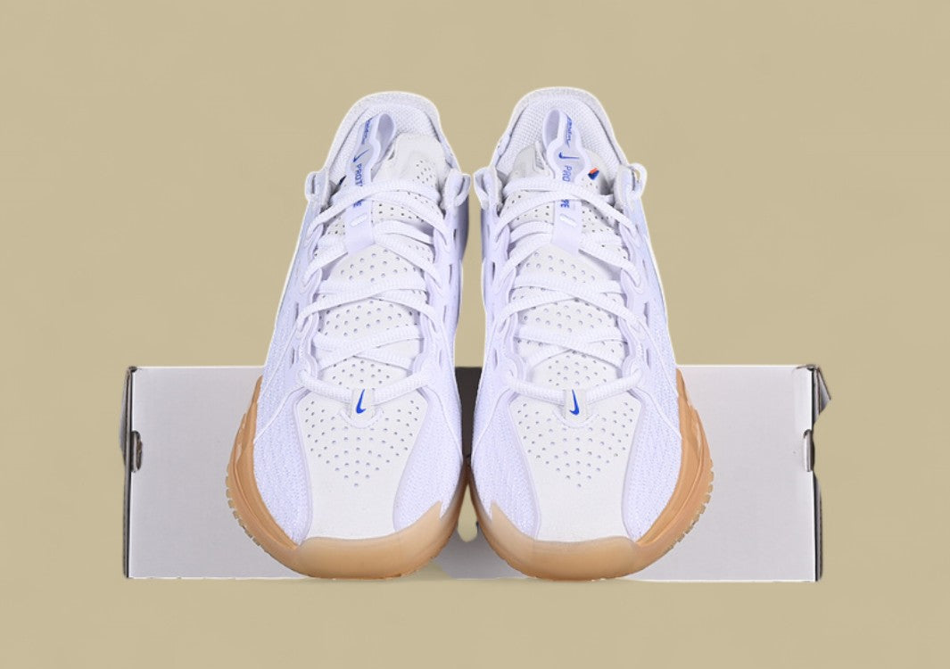 Nike Air Zoom G.T. Cut 3 EP White & Coconut Milk with Gum Yellow and Racer Blue Hits