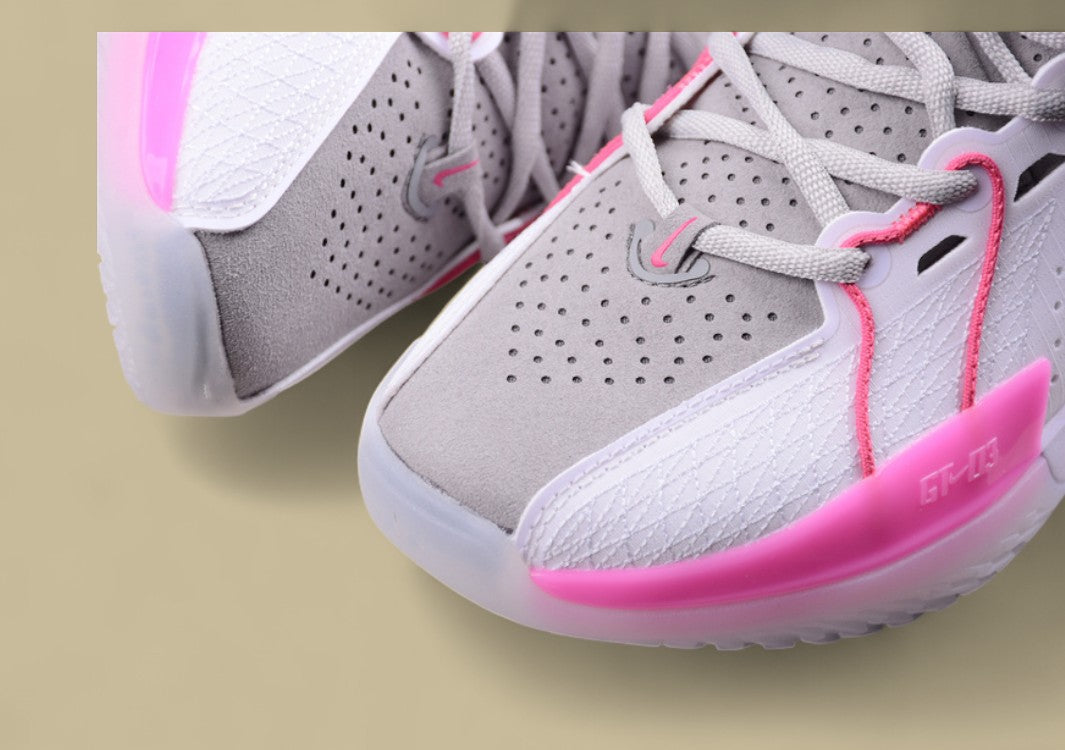 Nike Air Zoom G.T. Cut 3 EP White & Grey with Bright Pink and Orange Pops
