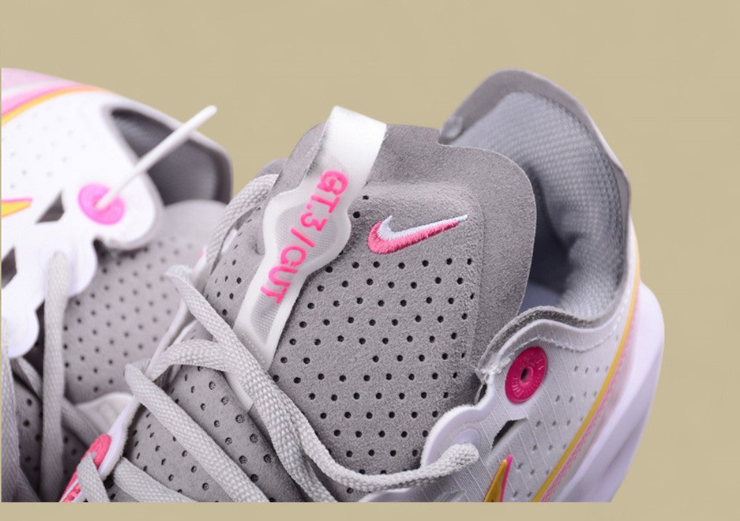 Nike Air Zoom G.T. Cut 3 EP White & Grey with Bright Pink and Orange Pops