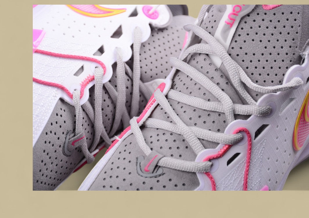 Nike Air Zoom G.T. Cut 3 EP White & Grey with Bright Pink and Orange Pops