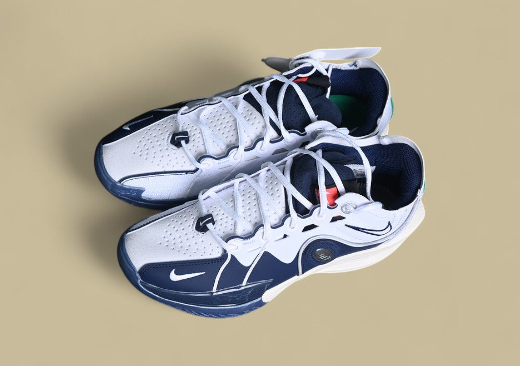Nike Air Zoom G.T. Cut 3 EP White & Sail with Metallic Silver and Midnight Navy Accents