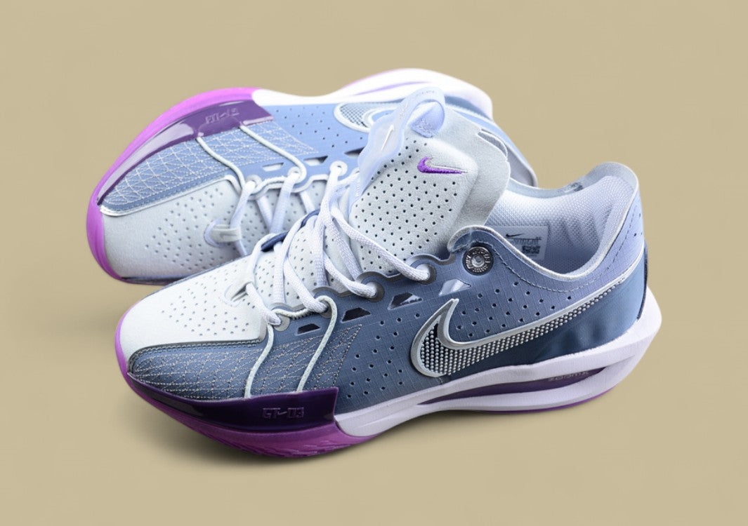 Nike Air Zoom G.T. Cut 3 EP White with Blue and Purple Accents