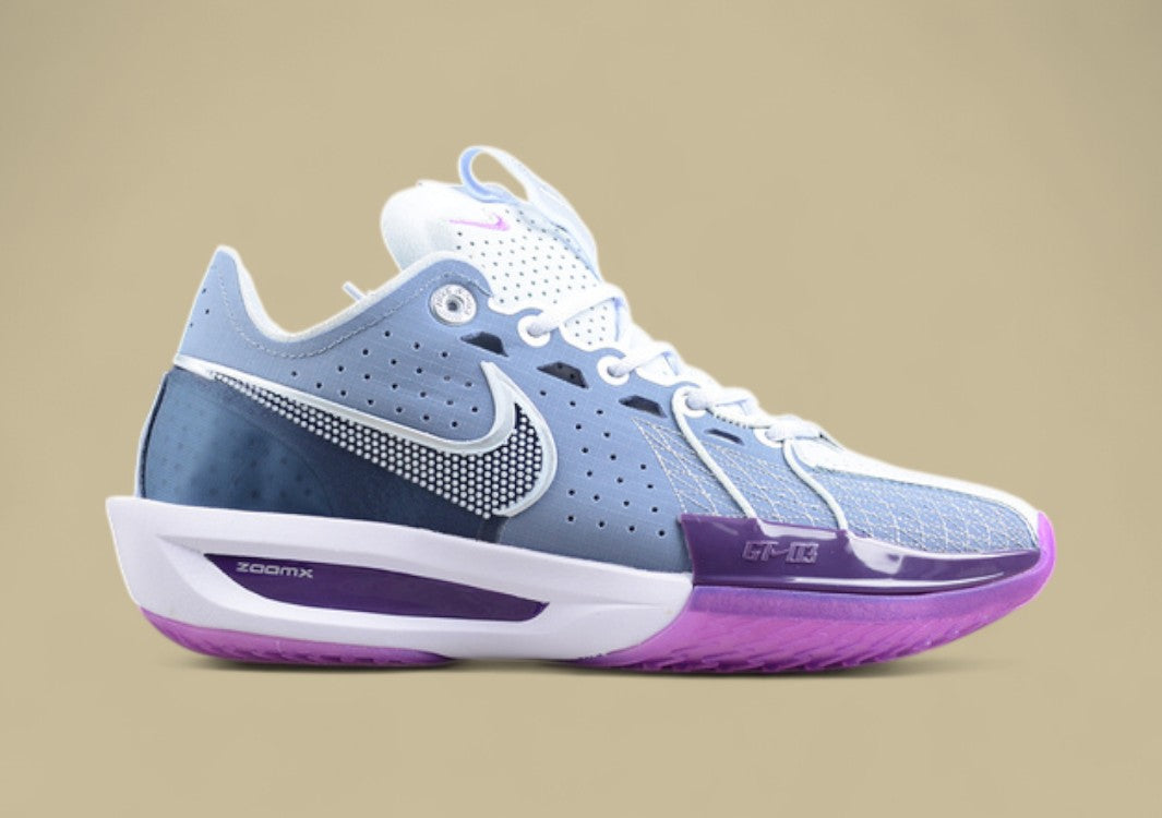 Nike Air Zoom G.T. Cut 3 EP White with Blue and Purple Accents
