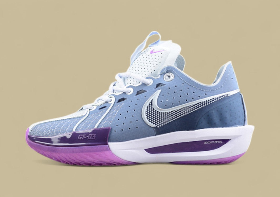 Nike Air Zoom G.T. Cut 3 EP White with Blue and Purple Accents