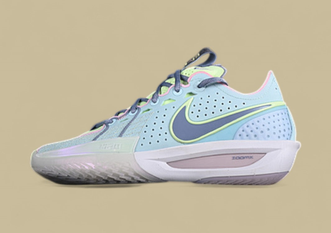 Nike Air Zoom G.T. Cut 3 Glacier Blue with Bright Mandarin, Ashen Slate, and Light Armory Blue Accents