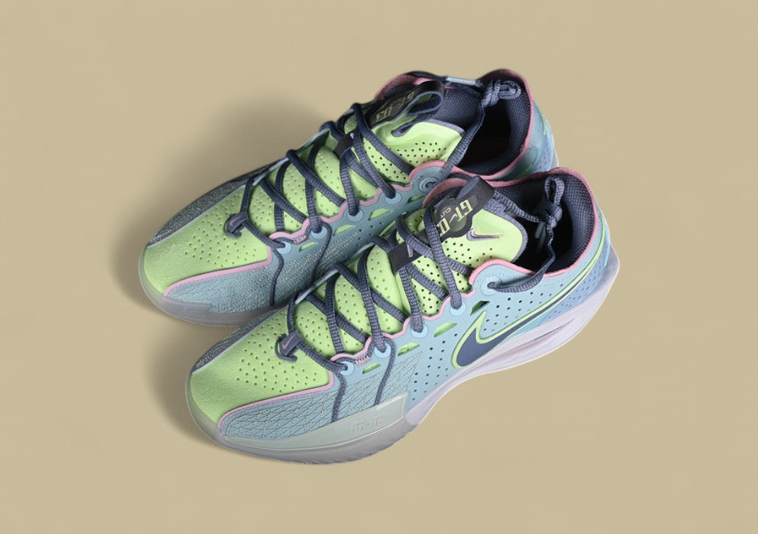 Nike Air Zoom G.T. Cut 3 Glacier Blue with Bright Mandarin, Ashen Slate, and Light Armory Blue Accents