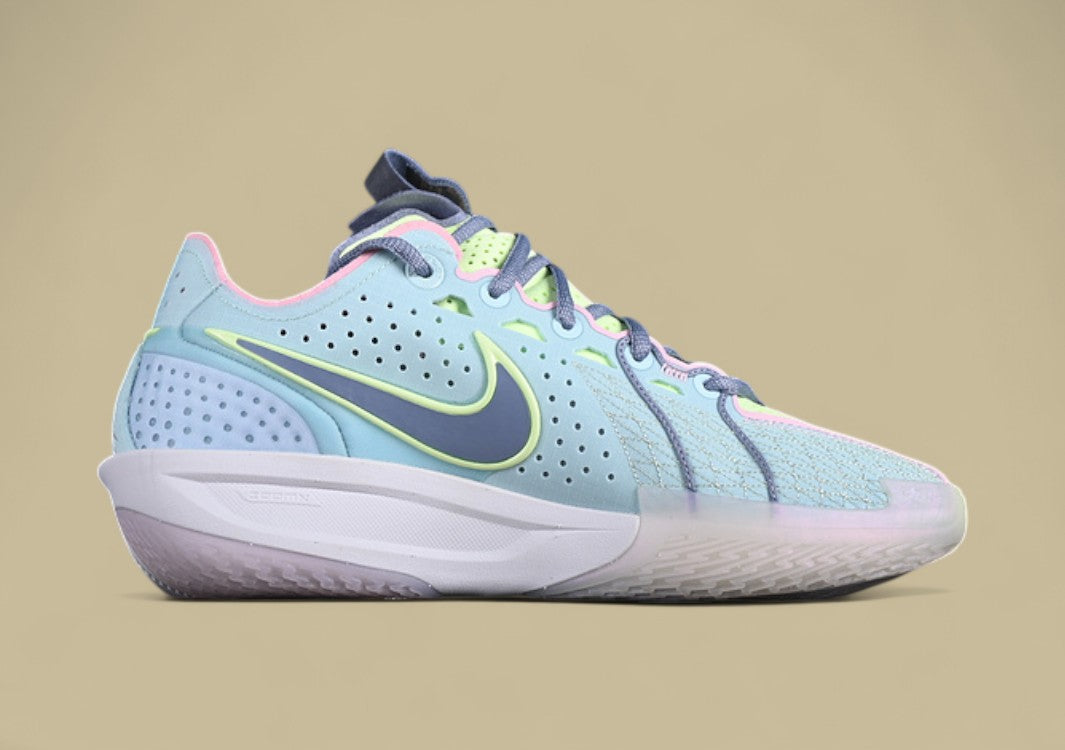 Nike Air Zoom G.T. Cut 3 Glacier Blue with Bright Mandarin, Ashen Slate, and Light Armory Blue Accents