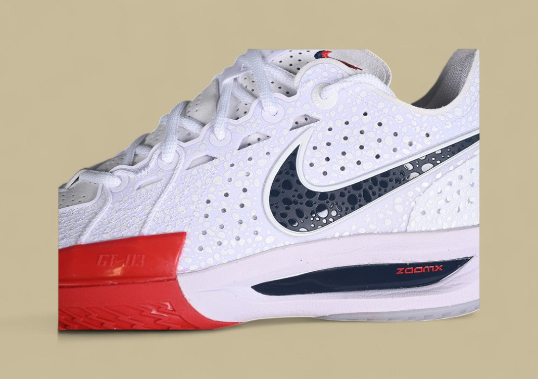 Nike Air Zoom G.T. Cut 3 White with Obsidian and Sport Red Highlights
