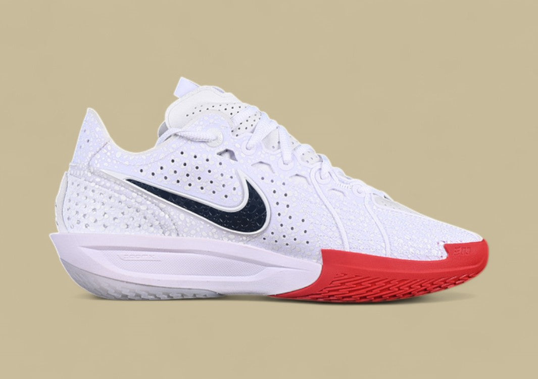 Nike Air Zoom G.T. Cut 3 White with Obsidian and Sport Red Highlights