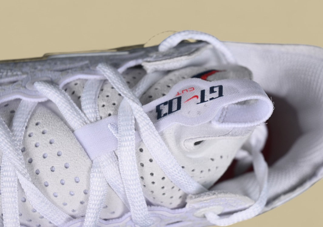 Nike Air Zoom G.T. Cut 3 White with Obsidian and Sport Red Highlights