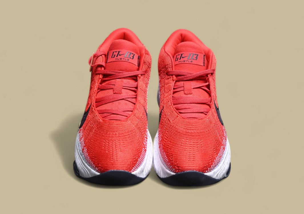 Nike Air Zoom G.T. Hustle 3 FP Clean White with Red Punch & Black Detailing