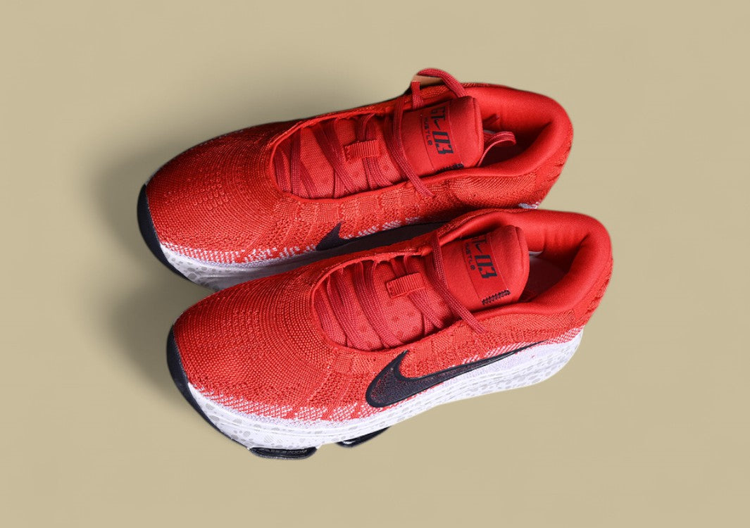Nike Air Zoom G.T. Hustle 3 FP Clean White with Red Punch & Black Detailing