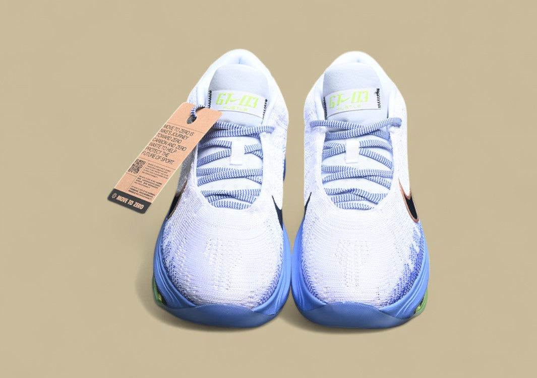 Nike Air Zoom G.T. Hustle 3 FP White Base with Royal Pulse, Volt, and Black Hits