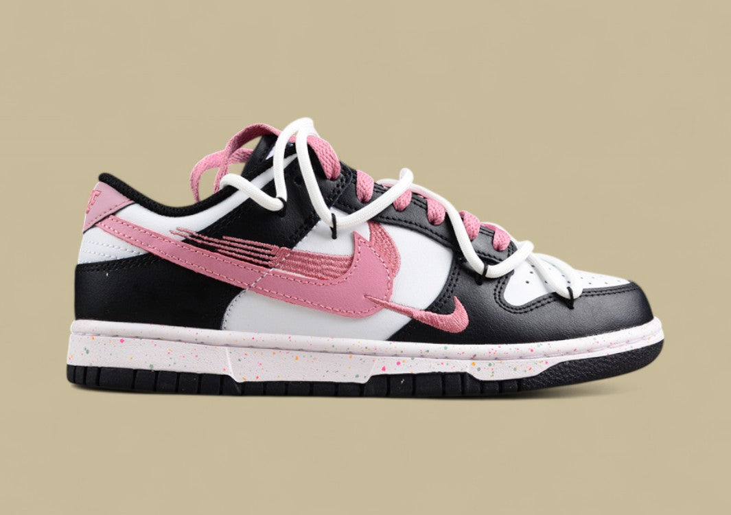 Nike Dunk Low "Multi Color Vitality" Pink Triple Swoosh Deconstructed Custom Sneakers