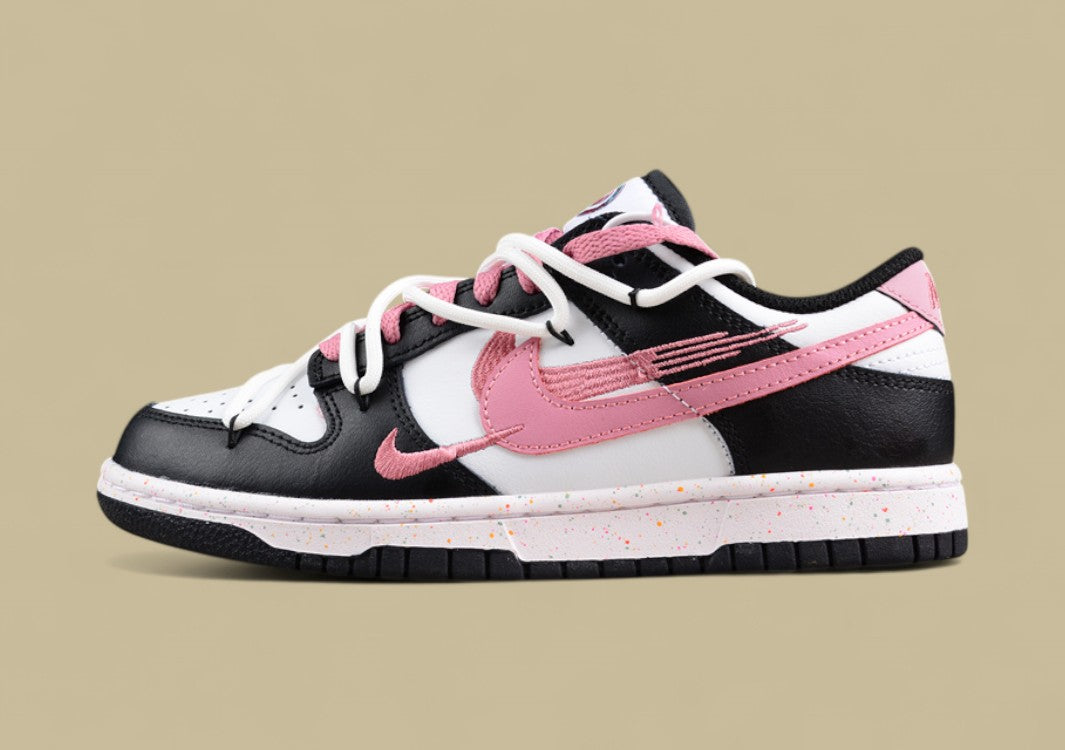 Nike Dunk Low "Multi Color Vitality" Pink Triple Swoosh Deconstructed Custom Sneakers