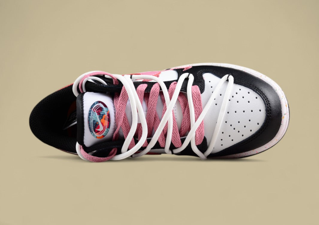 Nike Dunk Low "Multi Color Vitality" Pink Triple Swoosh Deconstructed Custom Sneakers