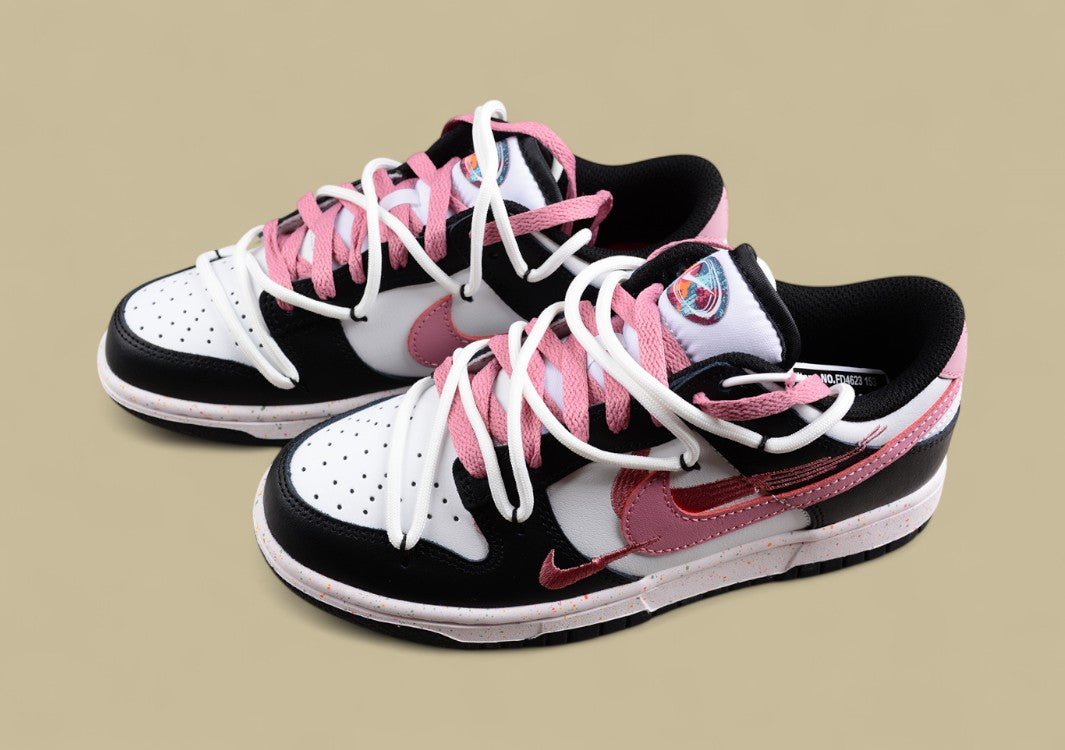 Nike Dunk Low "Multi Color Vitality" Pink Triple Swoosh Deconstructed Custom Sneakers
