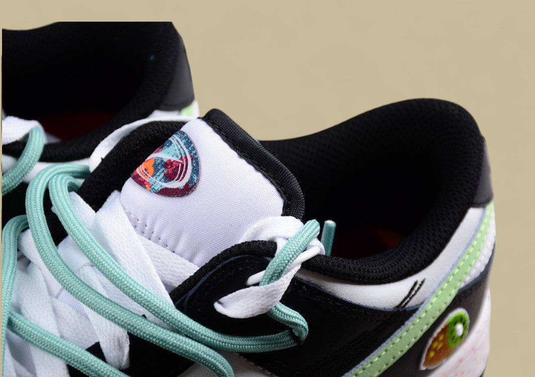 Nike Dunk Low "Multi Color Vitality" Green Custom Three-Swoosh Deconstructed Sneakers