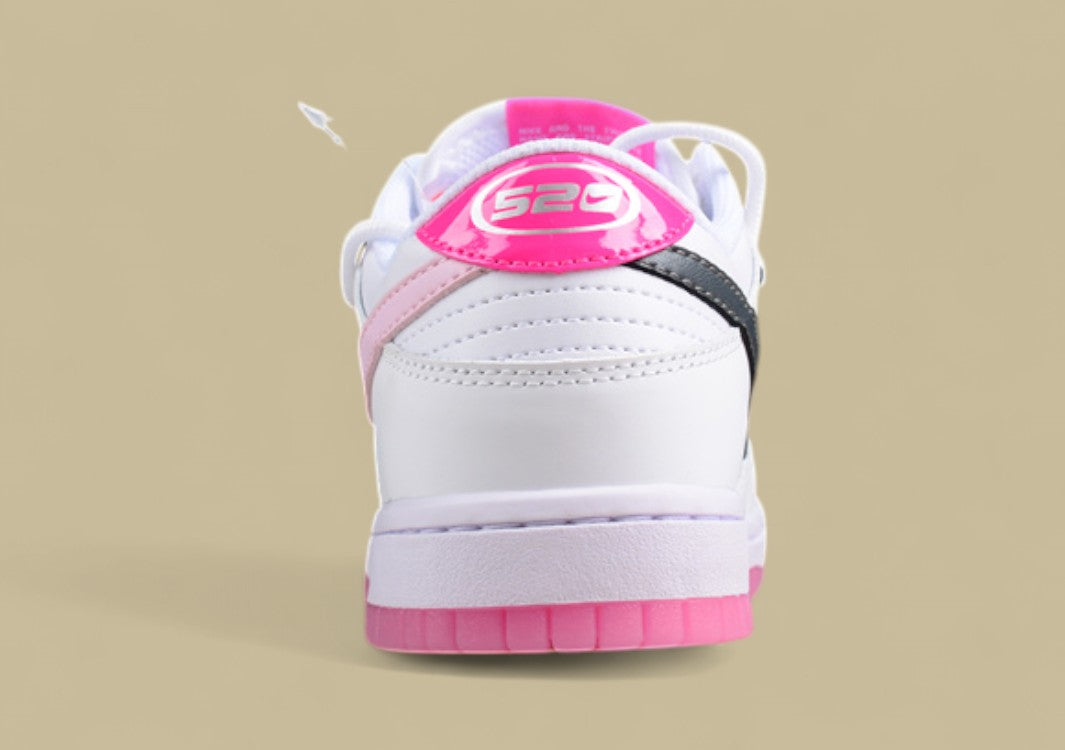 Nike Dunk Low "Multi Color Vitality" – Pink White Custom Triple Swoosh Deconstructed Shoes