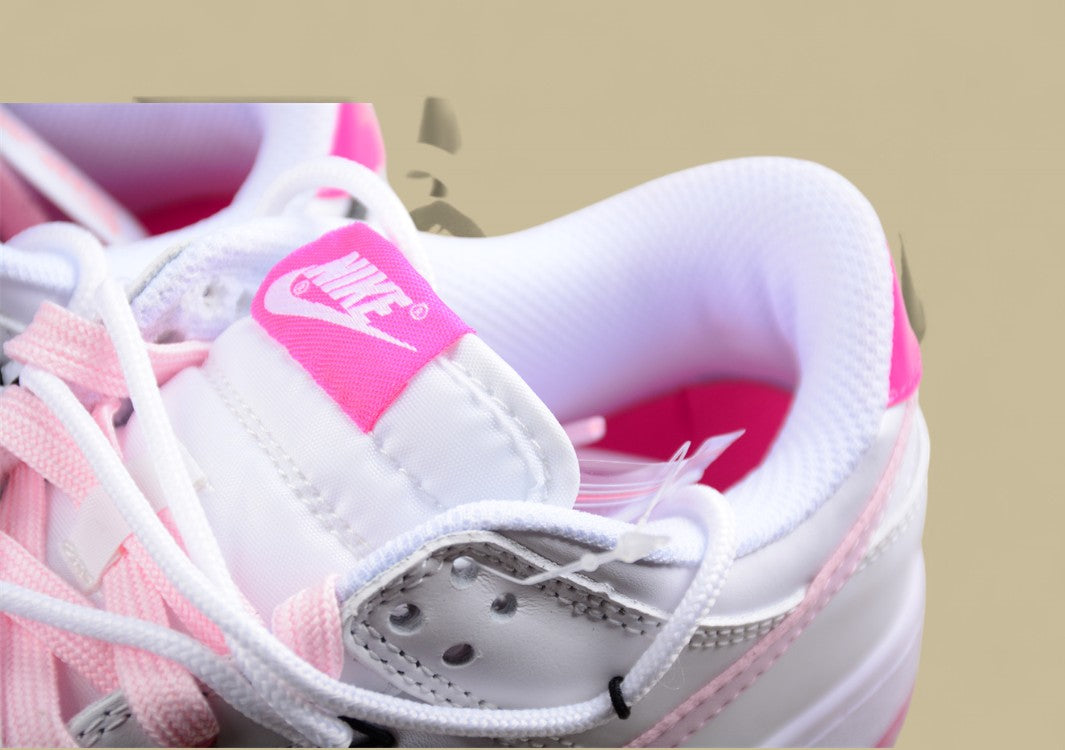 Nike Dunk Low "Multi Color Vitality" – Pink White Custom Triple Swoosh Deconstructed Shoes