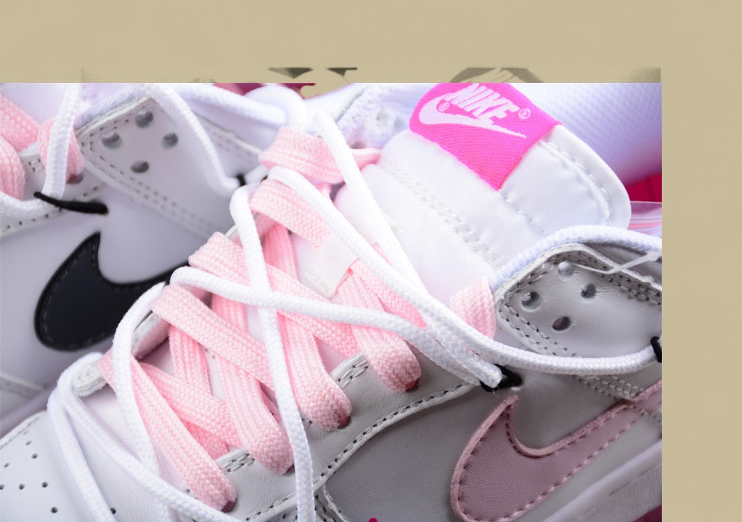 Nike Dunk Low "Multi Color Vitality" – Pink White Custom Triple Swoosh Deconstructed Shoes