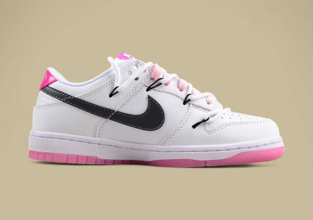 Nike Dunk Low "Multi Color Vitality" – Pink White Custom Triple Swoosh Deconstructed Shoes